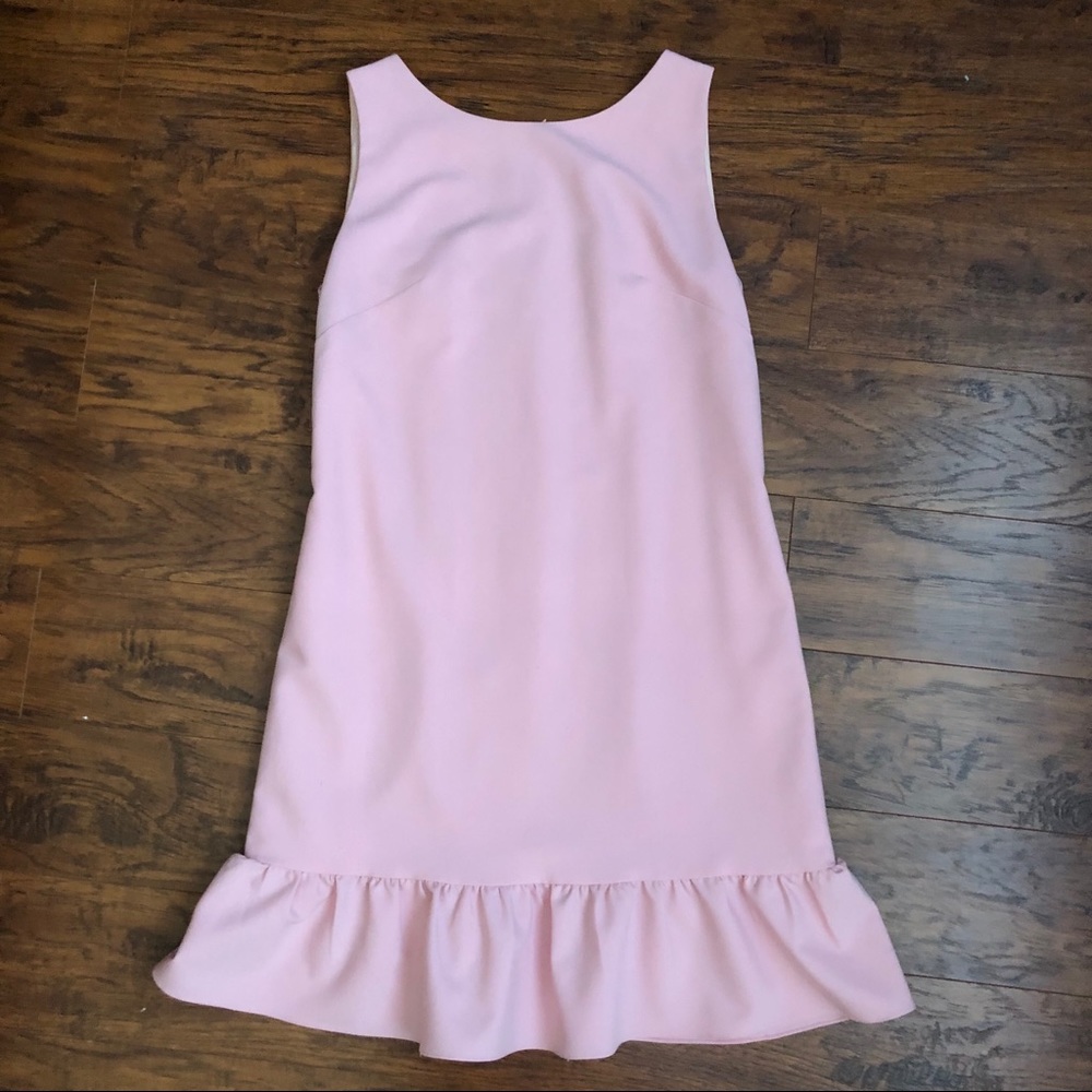 Pastel pink drop waist dress